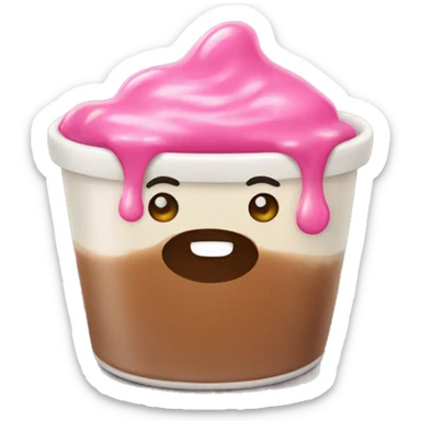 Pink gravy in brown gravy ju sticker