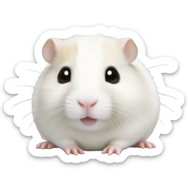 fat white dwarf hamster sticker