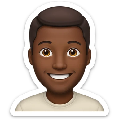 1 adult male dark skin , sticker
