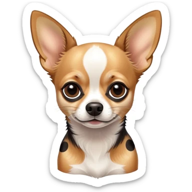 Perrita chihuahua con manchas negras y blancas  sticker