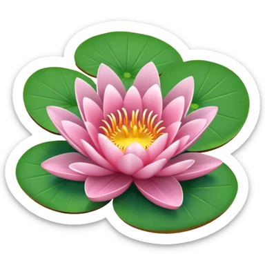 pink lilypad sticker