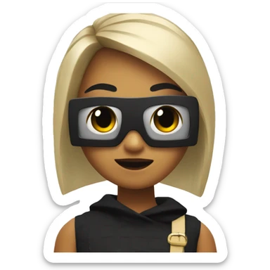 roblox girl with black bar over her eyes sticker