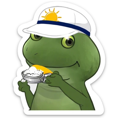 Smiling person smelling salt sticker