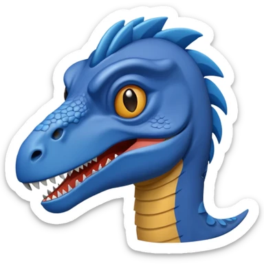 minimalist velociraptor android style emoji sticker