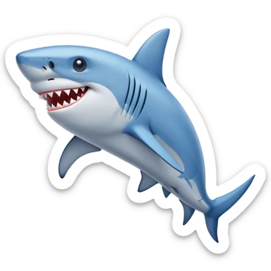 Un tiburón con Zapatos azules sticker