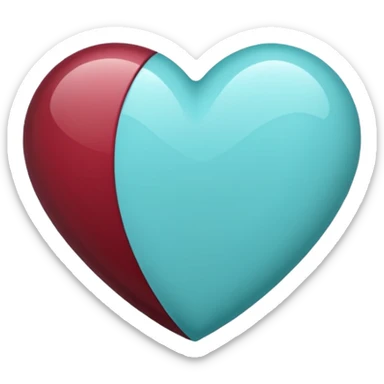 I need a heart with teal, maroon, and light blue in it. sticker