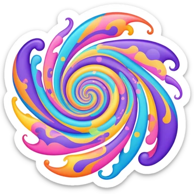 psychedelic pattern sticker