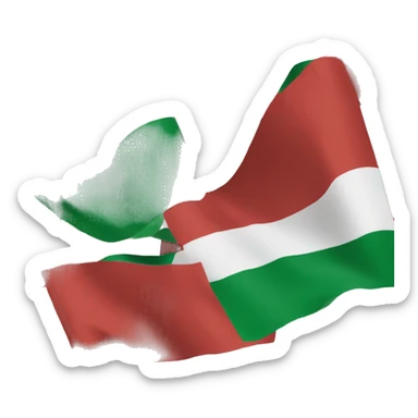 flip the hungary flag and add a lion in the middle of the flagg sticker