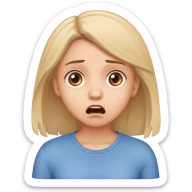 Chica asustada de cuerpo completo  sticker