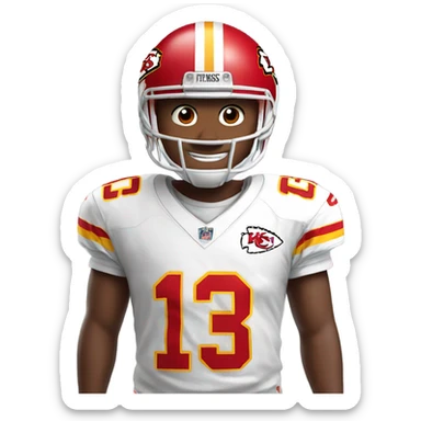 Josh in Kansas City Chiefs jersey sticker