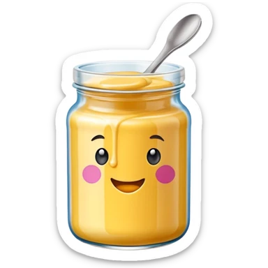 Una miniatura fotorrealista de una mantequilla corporal batida en un tarro de varios colores llamativos combinados de forma batida hasta arriba. Estilo: postre, arte, colores vibrantes. sticker