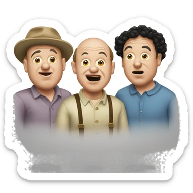 The Three Stooges Larry, Moe and Curly sticker