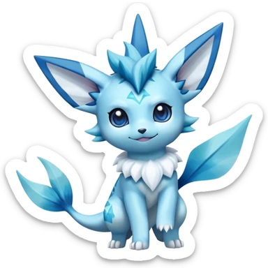 Kawaii Vaporeon-Glaceon-Pokémon full body sticker
