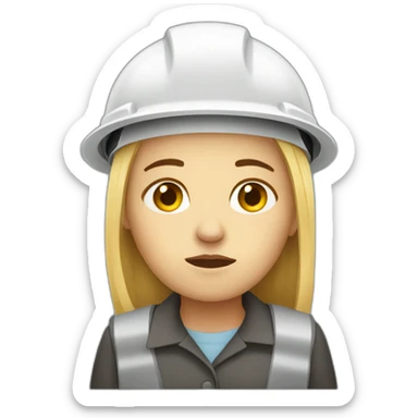 Sad Exhausted female architect sticker