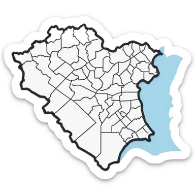 minimalist outline map of Sicily on paper, clean cartographic view sticker