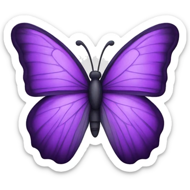 purple butterfly sticker