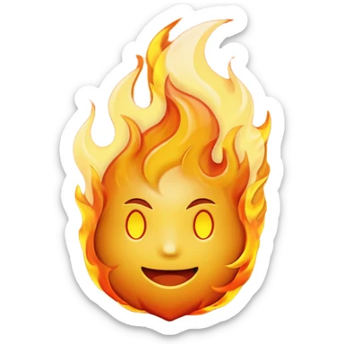 Claude AI Logo on Fire sticker