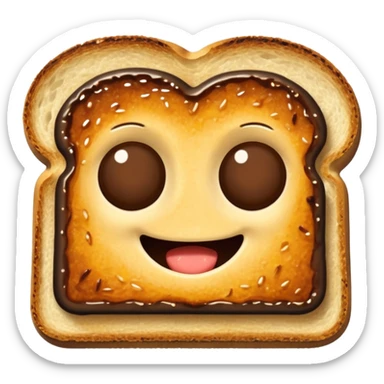 vegemite on toast with a bite taken out sticker