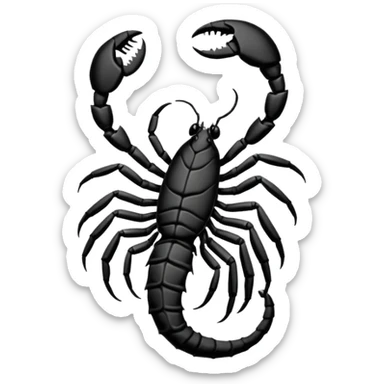 Scorpion Tattoo on the neck. sticker