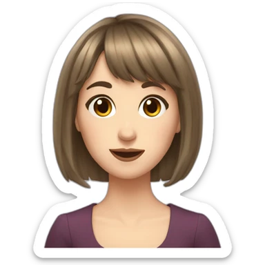 Clara Luciani with bangs sticker