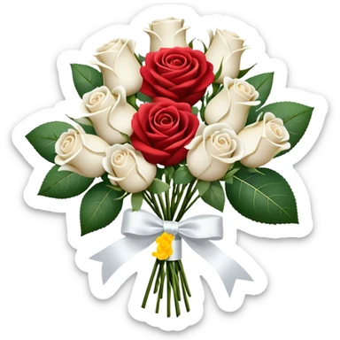 Wedding flowers bouquet sticker