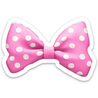 Black with pink polkadot bow Minnie, mouse ear headband sticker