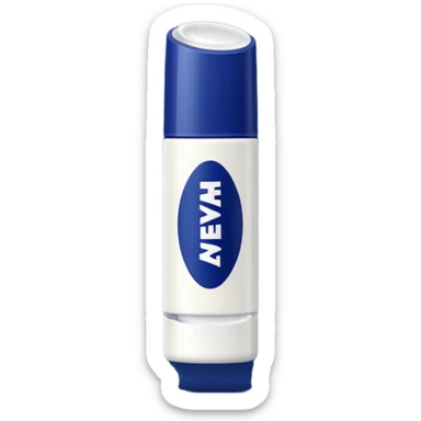 generate an ios genmoji of a NIVEA lip balm sticker
