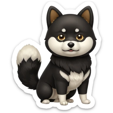 a black shiba inu sticker