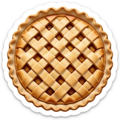 apple pie with lattice crust sticker