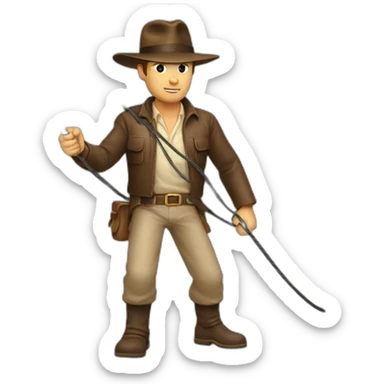 indiana jones with lasso sticker