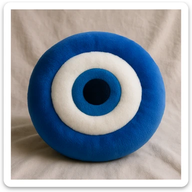 Evil eye 🧿 as a soft round pillow  sticker