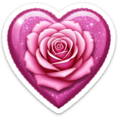 J'aimerais un coeur rose à paillette sticker