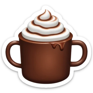 hot chocolate with marshmallows sticker