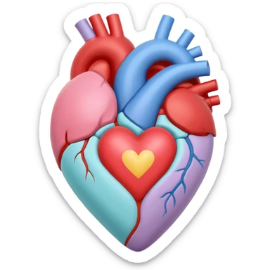 Genera un corazón que transmita paz, tranquilidad, muestre la unión de dos personas que se aman,wue los colores lo transmitan  sticker