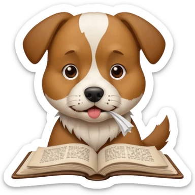 Dog eat homework sticker