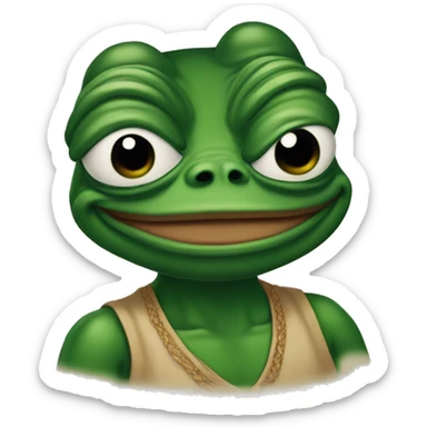 Pepe The Frog with traditional tattoos sticker