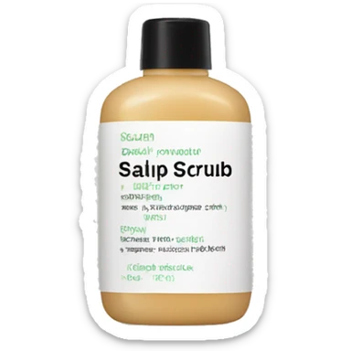 bottle of scalp scrub with label sticker