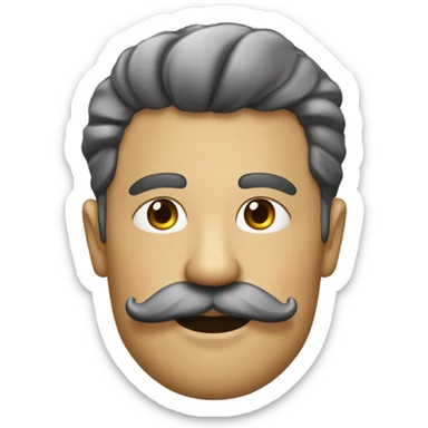 homme metisse avec un taper et beaucoup de cheveux avec n ouc et une moustache sticker