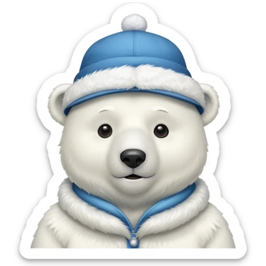 polar bar with hat sticker
