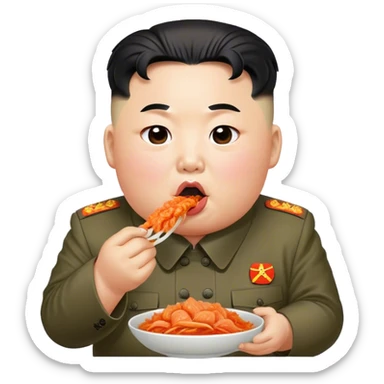 Kim Jong Un eating Kimchi sticker