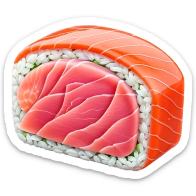 sushi piece light pink sashimi  sticker