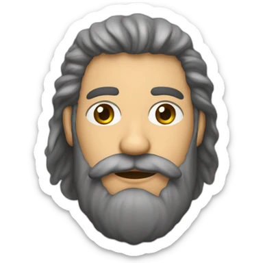 necesito un emoji con mi cara. Soy caucásico, ojos almendrados, tengo la barba muy cortita blanca y el cabello tambíen muy corto, entrecano.  sticker