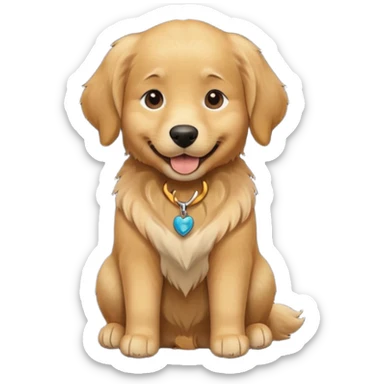 golden retriever wearing a black shirt sticker