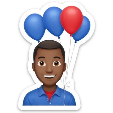 Street Balloon Seller black man  sticker