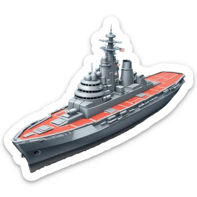 battleship arial view sticker