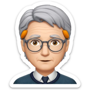 Narrator gray hair classes  from Into the Woods sticker