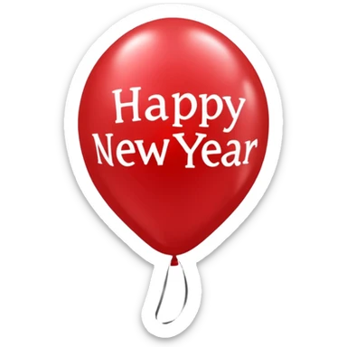 ballon de fete bonne année sticker