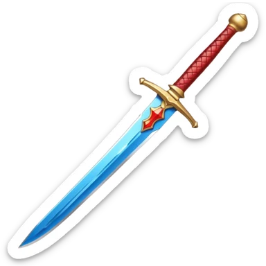red Piercer — white blade + azure grip, Royal Sword. sticker