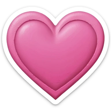 pink heart on canvas paint  sticker