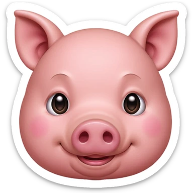 embarrassed pig sticker